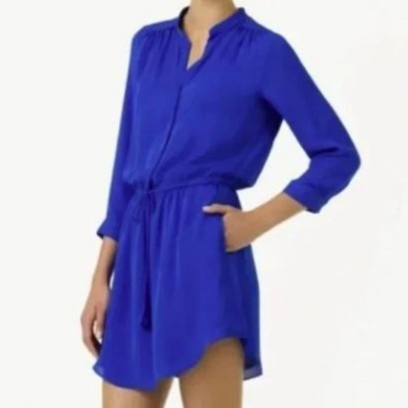 t babaton Dresses & Skirts - ARITZIA t babaton 100% SILK tie-waist mini dress / tunic women's size large